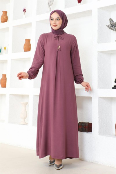 SGS - A Pile Viskon Elbise LİLA