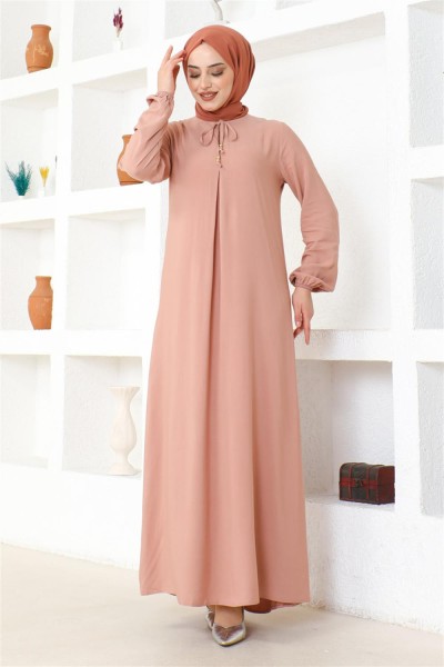 SGS - A Pile Viskon Elbise PUDRA