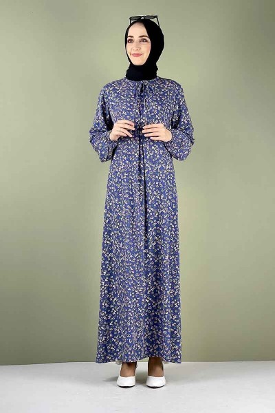 Moda Çizgi Hijab Dress - Thumbnail