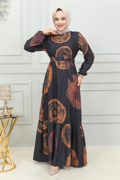 SGS - Aerobin Desenli Elbise TABA