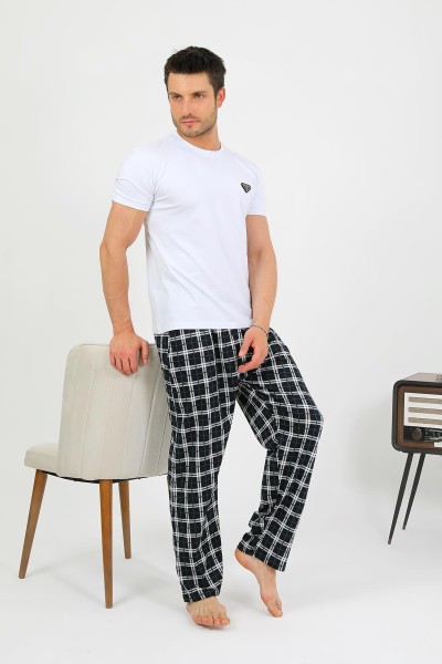 Akbeniz Erkek Pamuk Tek Alt Pijama Lacivert 27562 - Thumbnail