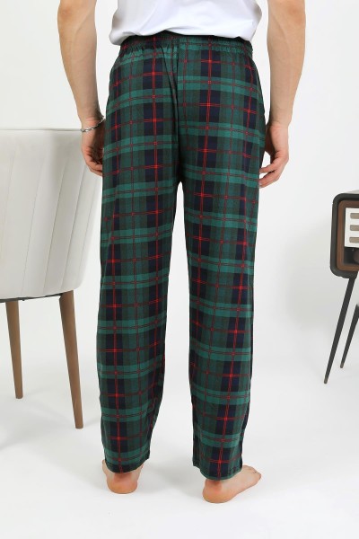 Akbeniz Erkek Pamuk Tek Alt Pijama Yeşil 27562 - Thumbnail
