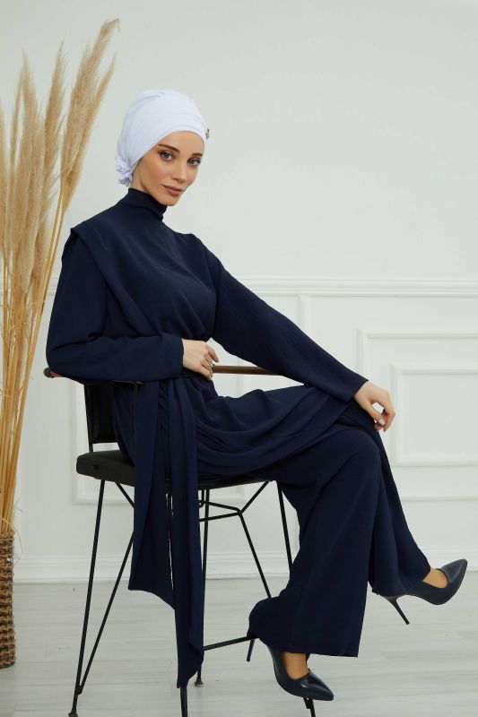 Aksesuarlı Şifon Hazır Türban,HT-95S,HT-95S Beyaz - 4