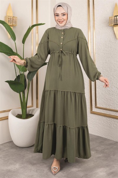 Alisa Aerobin Elbise HAKİ - Thumbnail