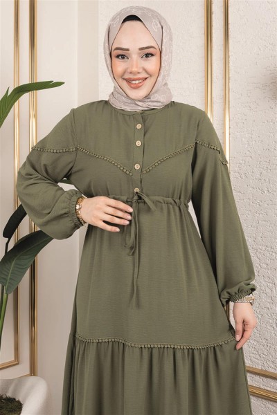 Alisa Aerobin Elbise HAKİ - Thumbnail