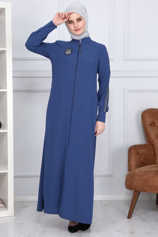 Arma desenli kol seritli ferace İndigo 2176 - 3