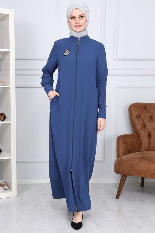 Arma desenli kol seritli ferace İndigo 2176 - 6