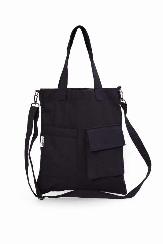Shoulder Bag with Strap Pocket Detail,CK-20 Anthracite - 1