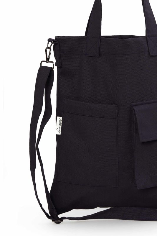 Shoulder Bag with Strap Pocket Detail,CK-20 Anthracite - 3