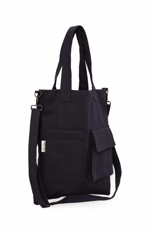 Shoulder Bag with Strap Pocket Detail,CK-20 Anthracite - 4