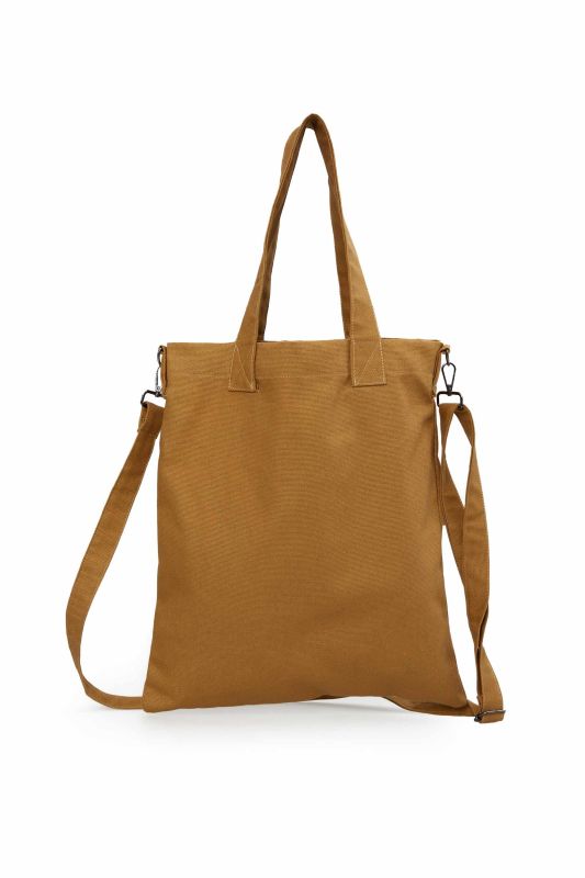 Shoulder Bag with Strap Pocket Detail,CK-20 Mustard - 5