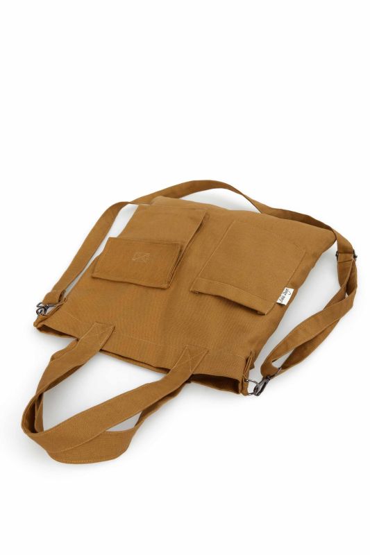 Shoulder Bag with Strap Pocket Detail,CK-20 Mustard - 6