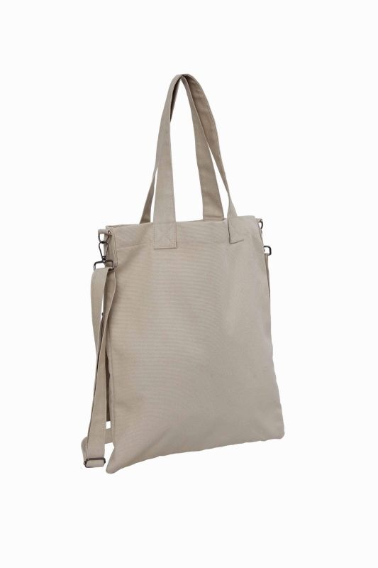 Shoulder Bag with Strap Pocket Detail, CK-20 Stone - 4