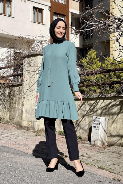 Moda Çizgi - Moda Çizgi Desenli Tunik