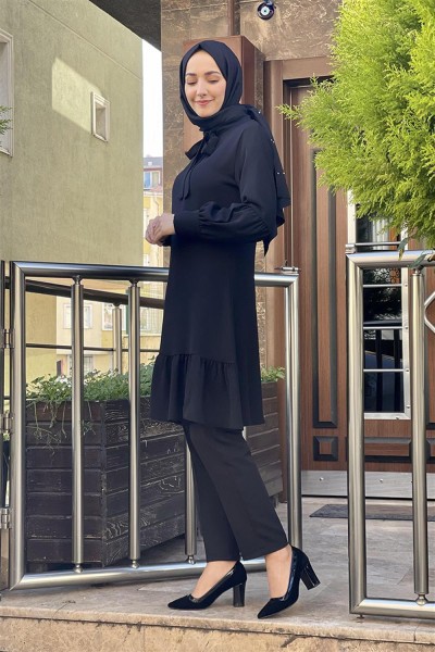 BGM - Balon Kol Aerobin Tunik SİYAH