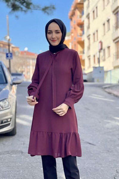 Moda Çizgi - Moda Çizgi Desenli Tunik