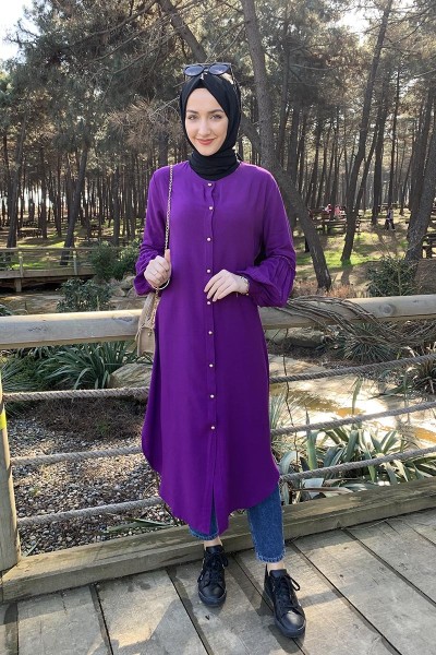 Moda Çizgi - Moda Çizgi Desenli Tunik