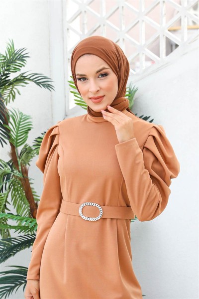 Balon Kol Elbise SOMON - Thumbnail