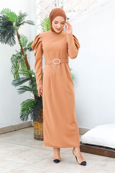 Balon Kol Elbise SOMON - Thumbnail