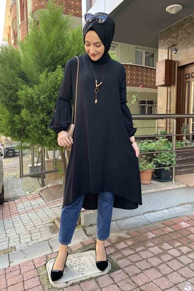 Moda Çizgi - Moda Çizgi Desenli Tunik