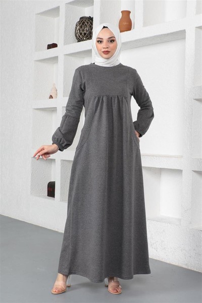 MG - Balon Kol Spor Elbise ANTRASİT