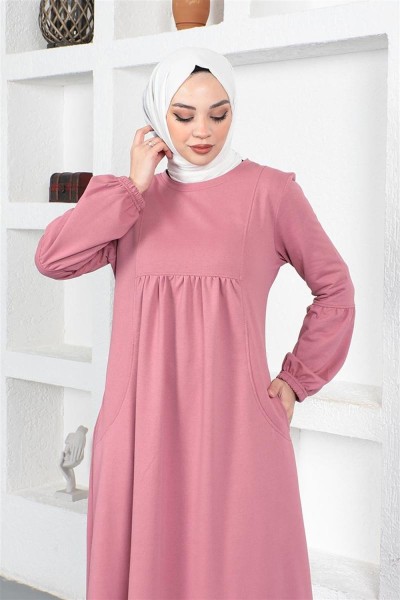 Balon Kol Spor Elbise GÜL KURUSU - Thumbnail