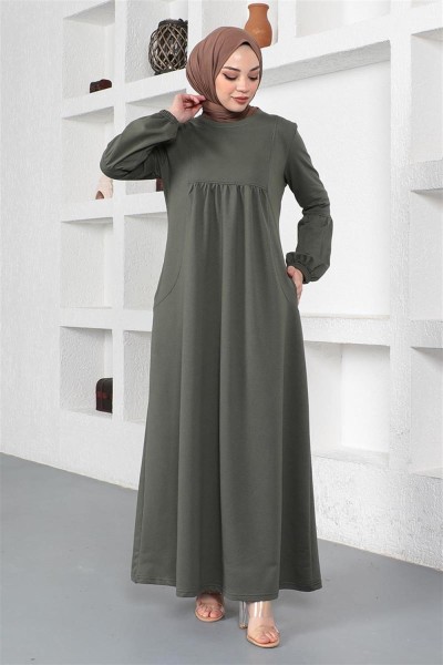 MG - Balon Kol Spor Elbise HAKİ