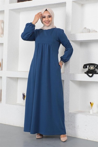 Balon Kol Spor Elbise İNDİGO - Thumbnail