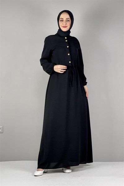 BGM - Belden Bağcıklı Aerobin Elbise SİYAH