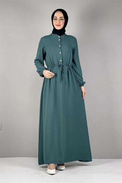 BGM - Belden Bağcıklı Aerobin Elbise ZÜMRÜT YEŞİLİ