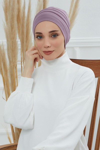 Moda Çizgi - Bere Model Tesettür Bone,B-34 Lila