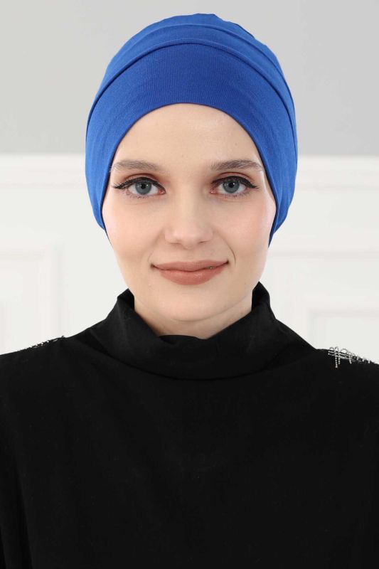 Beret Model Hijab Bonnet, B-35 Saks Blue - 1