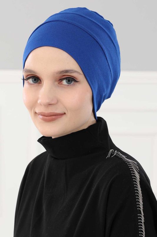 Beret Model Hijab Bonnet, B-35 Saks Blue - 2