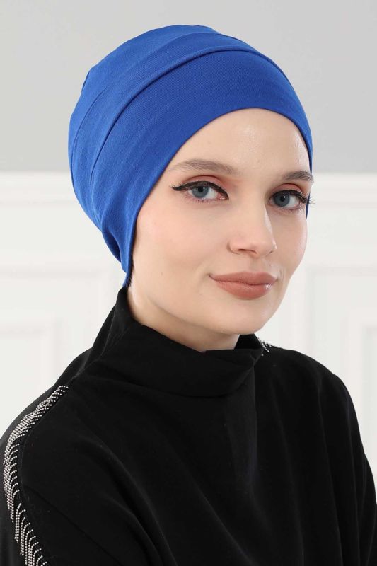 Beret Model Hijab Bonnet, B-35 Saks Blue - 3