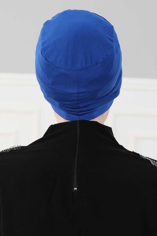 Beret Model Hijab Bonnet, B-35 Saks Blue - 4