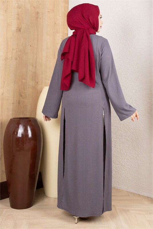 Bürümcük Yırtmaçlı Tunik GRİ - 3