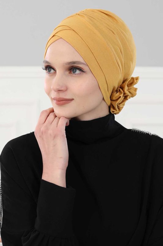 Cross Rose Bonnet, B-26 Mustard Yellow - 4