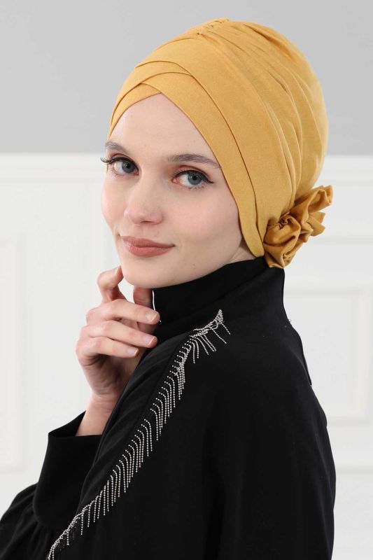 Cross Rose Bonnet, B-26 Mustard Yellow - 5