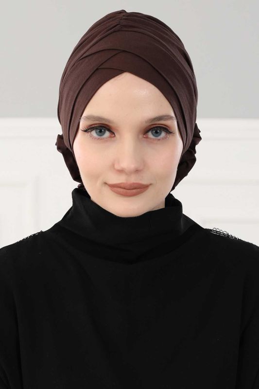 Cross Rose Bonnet,B-26 Brown - 1