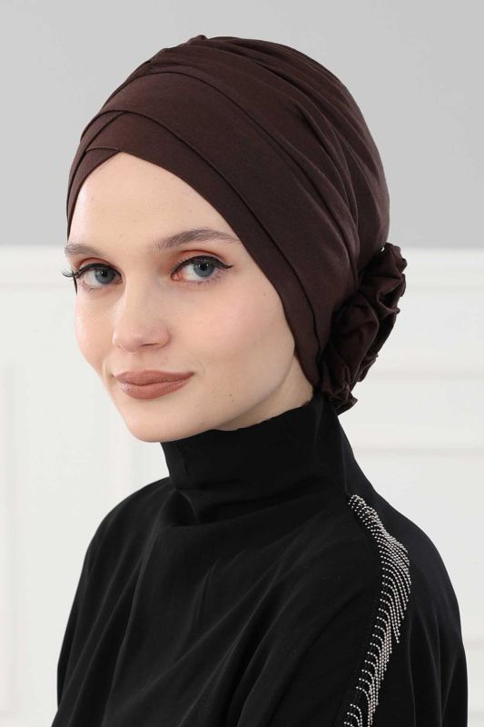 Cross Rose Bonnet,B-26 Brown - 2
