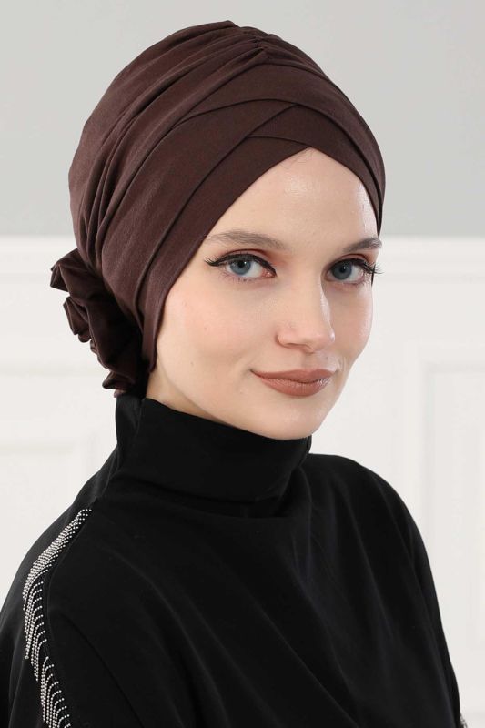 Cross Rose Bonnet,B-26 Brown - 3