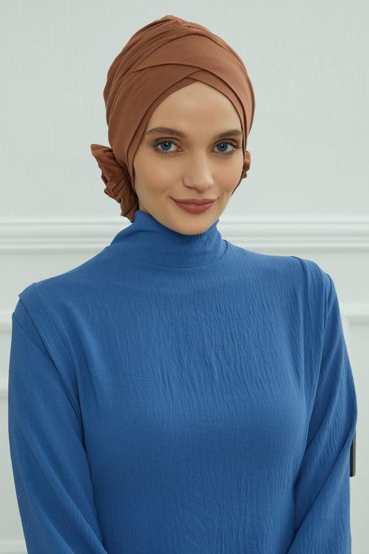 Cross Rose Bonnet,B-26 Dark Brown - 3