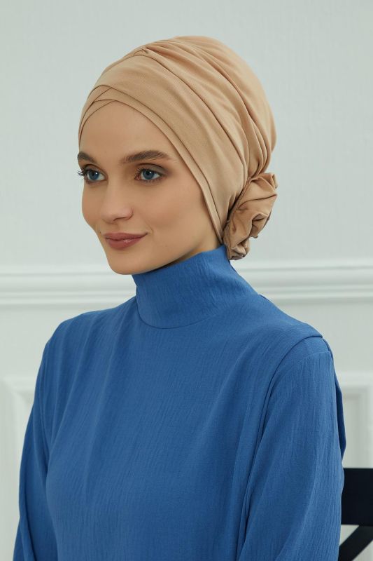 Cross Rose Bonnet, B-26 Milk Coffee - 1