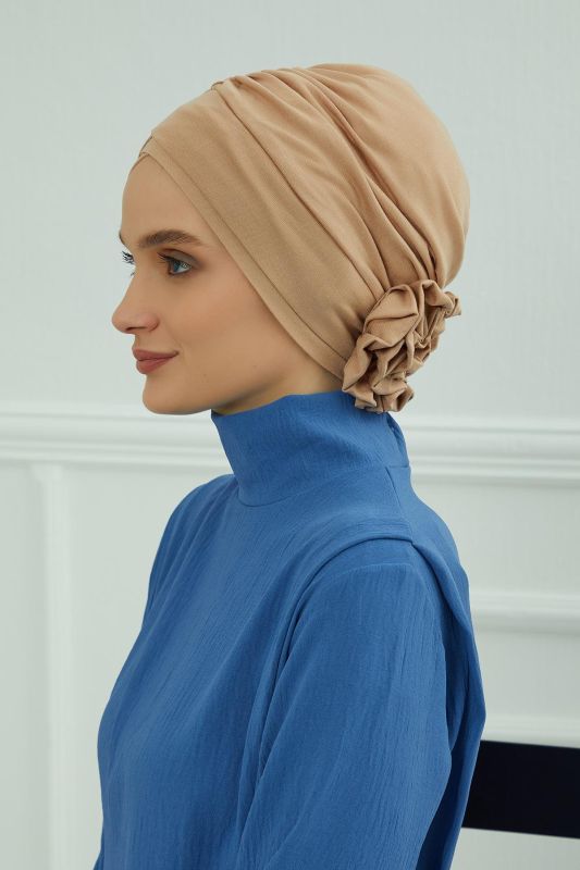 Cross Rose Bonnet, B-26 Milk Coffee - 2