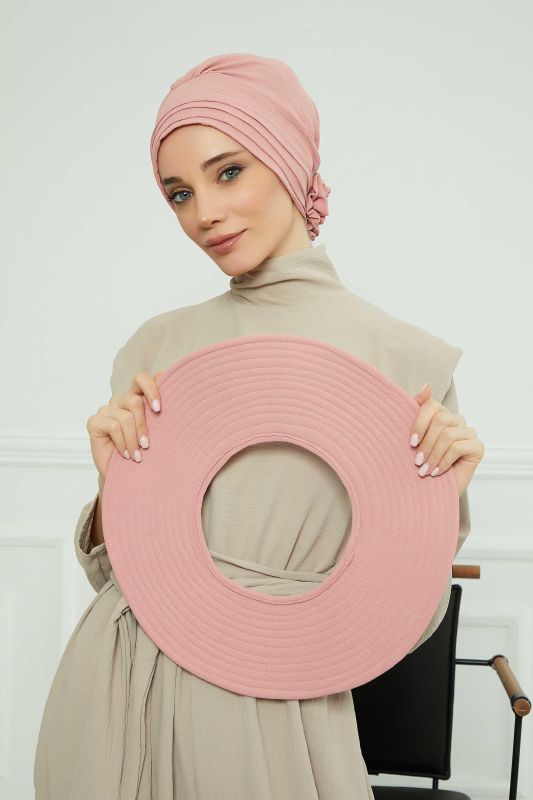 Çıkarılabilir Aerobin Şapka Bone,S-2A Pembe - 6