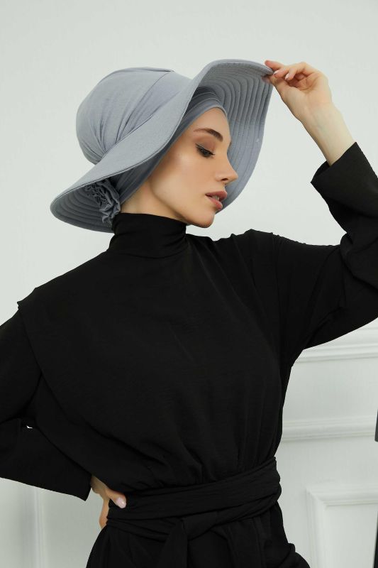 Çıkarılabilir Penye Şapka Bone,S-2P Gri 2 - 3