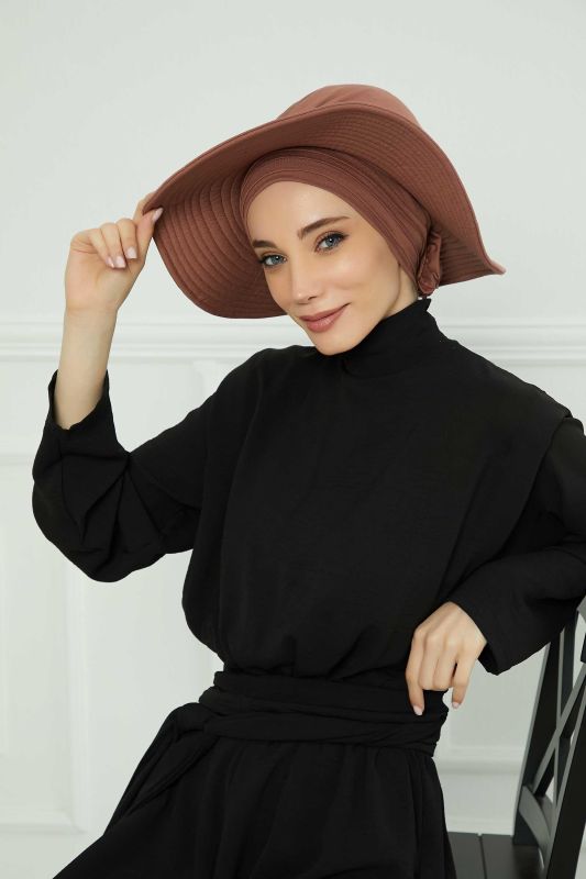 Çıkarılabilir Penye Şapka Bone,S-2P Koyu Kahverengi - 4