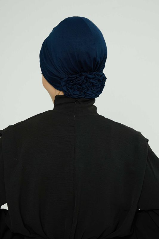 Çıkarılabilir Penye Şapka Bone,S-2P Lacivert - 8