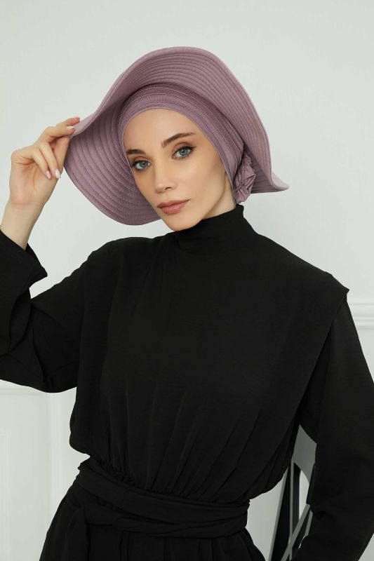 قبعة من القطن الممشط قابلة للإزالة، S-2P أرجواني - 3