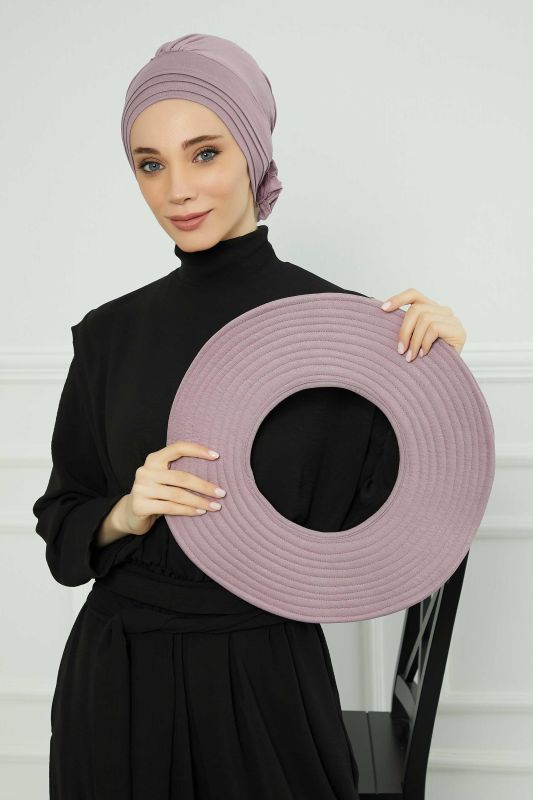 قبعة من القطن الممشط قابلة للإزالة، S-2P أرجواني - 6